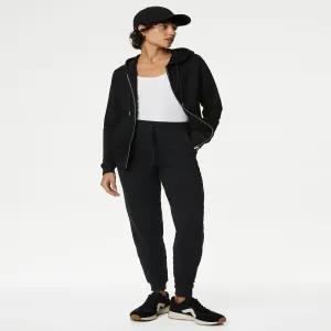 Generic Black Cotton Rich Cuffed Joggers Waist:32