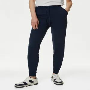 Generic Cotton Rich Cuffed Joggers Navy Blue Waist:34