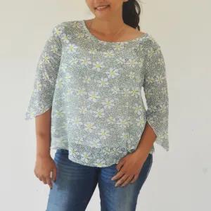 Generic Floral Long Sleeve Top Multicolor US6/UK10