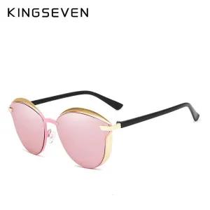 Gold Pink Ladies Cat Eye Fashion Sun Glasses Women Polarized