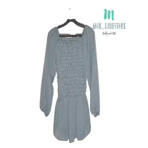 Generic Smocked Pullover Top Grey Casual Party Women