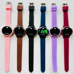 Red New Mens And Womens Casual Touch Watches