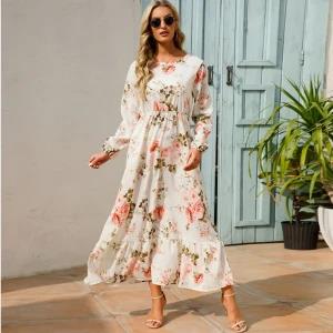 Women Maxi Dresses Sping Autumn Bohemian Casual