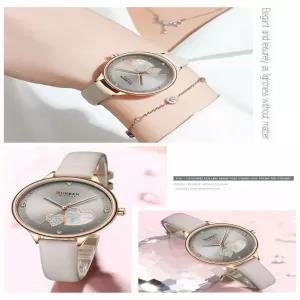 Grey Curren Leather Strap Ladies Girls Women Casual Party Fa