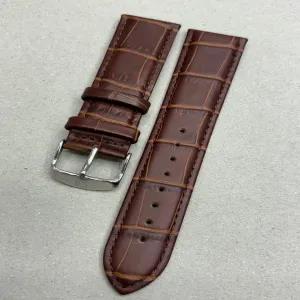 Brown 22mm GENUINE LATHER BROWN STRAP WATCH