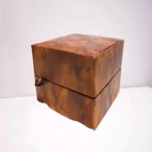 Brown Black Watch Box Leather Top