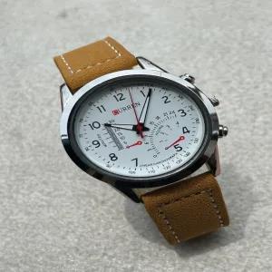 Brown Mens Casual Curren Brown Strap Watch