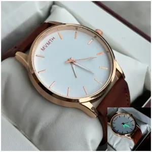 Brown New Mens And Boys Simple Wrist Watch