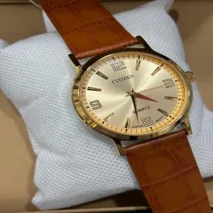 Brown New Mens Boys Casual Lather Citizan Watch