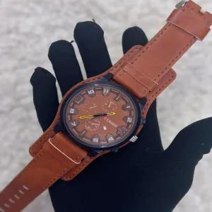 Brown New Mens WatchTop Brand Luxury Calendar Fashion Leath