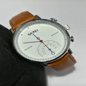 Brown New Skmei Simple Fashion Casual Mens Watch Leather St