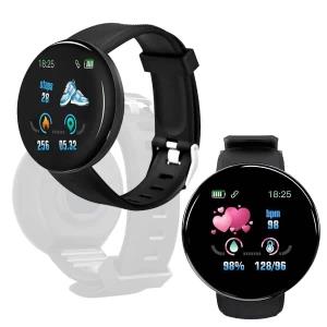 D18 Round Dial Smart Watch unisex smart watches Black