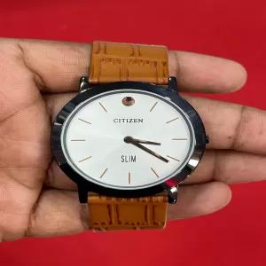 Generic Brown Lather Belt Watch
