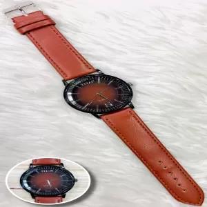 Generic Mens Brown Leather Belt Watch