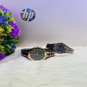 Generic Two Tone New Couple Fashion Watch