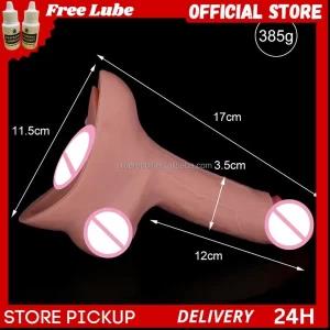 Transgender Strap On Packer with Silicone Insert Rod