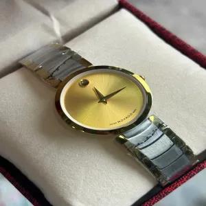 twotone Mens casual Simple Movado Watch