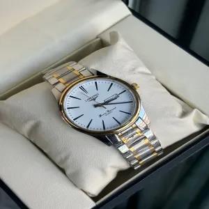 Two Tone Mens Casual Simple Silver/Two tone Watch