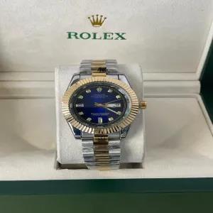 Two Tone New Mens Boys Casual Rolex Watch