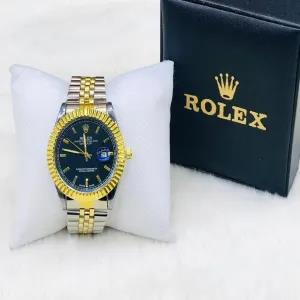 Two Tone New Mens Boys Casual Simple Gold Watch