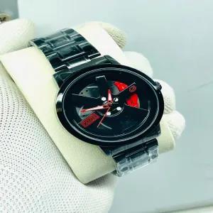 Black New Wheel Watch Men Boys Fashion Casual Business Wris