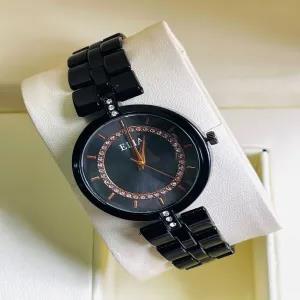 Black Women Fashion Quartz Black Watch
