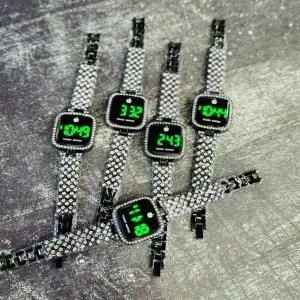 Black Womens Casual Led Silver Rose Gold Black Watch