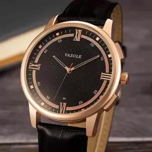 Black YAZOLE Mens Sports Watches Luxury Brand Quartz Casual