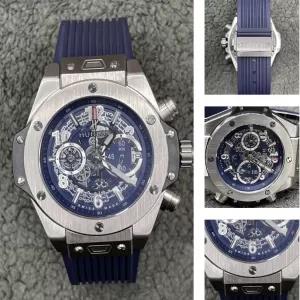 Blue New Luxury Mens HUBOLT Watch Top Business Full Stainless Steel