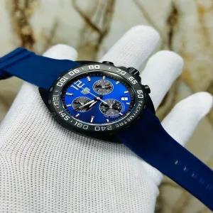 Blue New Mens AAA TAG HUER CHRONOGRAPH RUBBER BELT Watch
