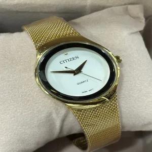 Gold Citizen Fashion Women Watch Stainless-Steel Girl Lady