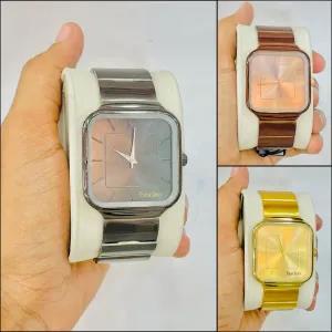 Gold FASCINO FASHION SQUARE WATCH BROWN, GOLD, BLACK