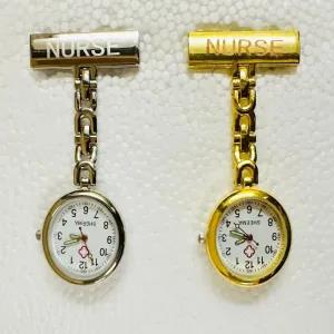 Gold Hospital Womens Casual Silver Gold Nurse Watch