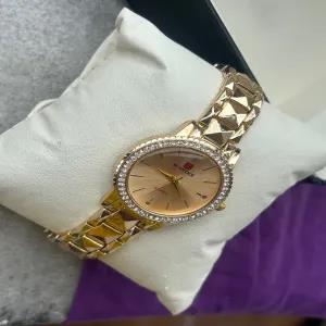 Gold Ladies Casual Navifoce Black/Gold/Silver/Black Wrist Wa