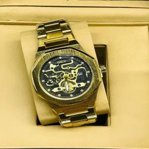 Gold Mens And Boys Casual Wristwatch