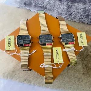 Gold Mens Casual Citizen ANA-DIGI TEMP Watch