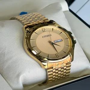 Gold Mens Casual Gold Citizen Day & Date Watch