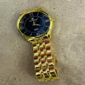 GOLD Mens Casual New Fashion Watch 06 Months Battery Warranty