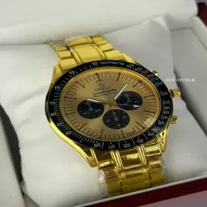 Gold Mens Casual Omega Watch Friends Gift