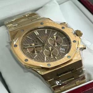 Gold Mens Fashion Luxury Ap Watch