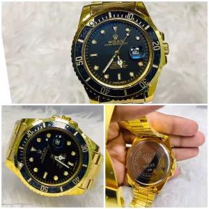 Gold Mens Womens Casual Rolex Watch