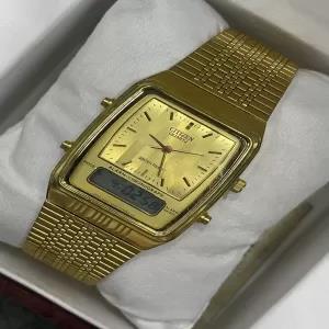 Gold Men Wrist Watch