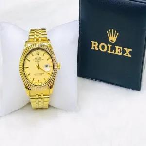 GOLD New Boys And Mens Casual Rolex Watch