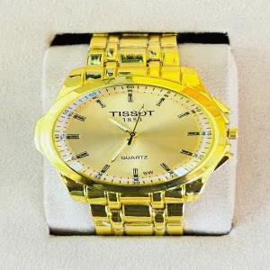 Gold New Mens And Boys Casual Gold Watch