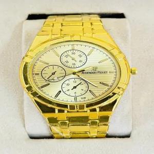 Gold New Mens And Boys Casual TWOTONE/Silver/Gold Watch