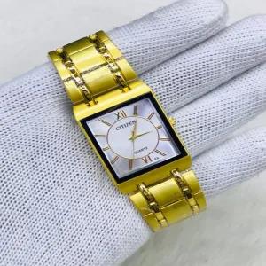 Gold New Mens Boys Casual Citizan Watch