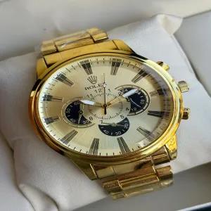 Gold New Mens Boys Casual Watch