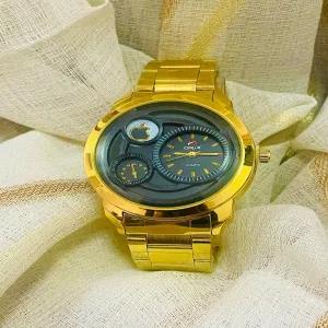 Gold New Mens Boys Fashion Orix Brand Watch
