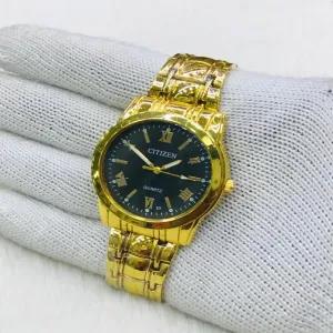 Gold New Mens Casual Gold Citizen Watch