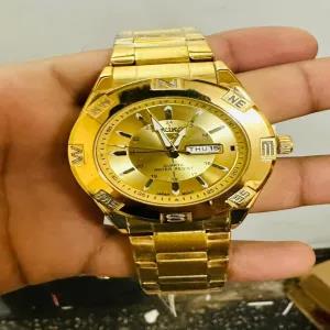gold New mens Casual Seiko Watch